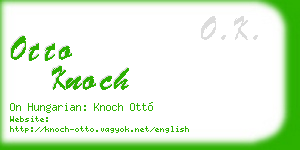 otto knoch business card