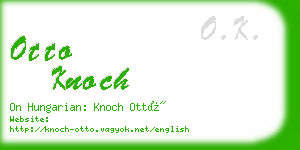 otto knoch business card